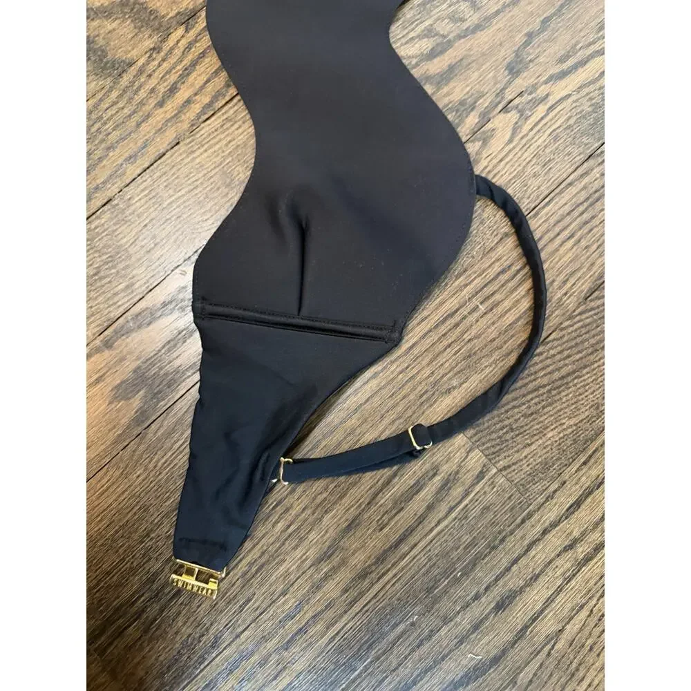 Bahia Maria Bahia Maria Wave Bikini Top Sz S Black NWT